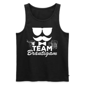 Heiraten JGA Bier Trinken Saufen Bräutigam - Männer Premium Bio Tank Top - Schwarz - Vorne - AI Model Male 178 light (178cm)
