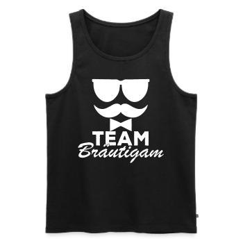 Heiraten JGA Bier Trinken Saufen Bräutigam - Männer Premium Bio Tank Top - Schwarz - Vorne - AI Model Male 178 light (178cm)