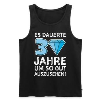 30 Jahre Gratulieren Geburtstagsgeschenk - Männer Premium Bio Tank Top - Schwarz - Vorne - Michal (187cm)