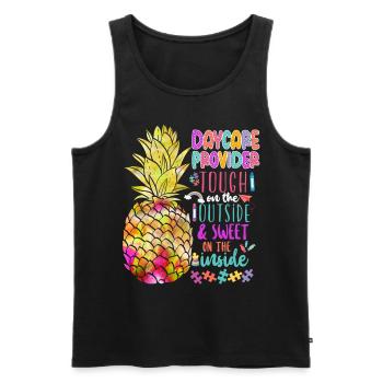 Childcare Daycare Provider Teacher - Men's Premium Organic Tank Top - black - Front - AI Model Male 178 light (178cm)