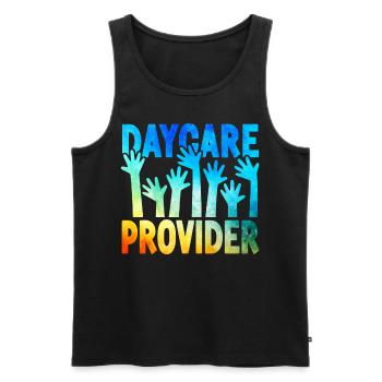 Childcare Daycare Provider Teacher - Men's Premium Organic Tank Top - black - Front - AI Model Male 178 light (178cm)