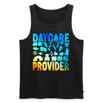 Childcare Daycare Provider Teacher - Men's Premium Organic Tank Top - black - Front - AI Model Male 178 light (178cm)