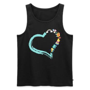 Childcare Daycare Provider Teacher - Men's Premium Organic Tank Top - black - Front - AI Model Male 178 light (178cm)