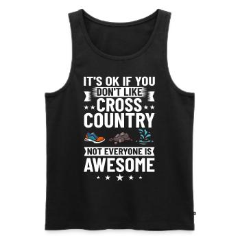 Cross Country Running Crosslauf Geländelauf Laufen - Männer Premium Bio Tank Top - Schwarz - Vorne - Michal (187cm)