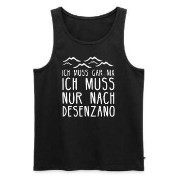 Desenzano am Gardasee I Motiv für Italien Urlaub - Männer Premium Bio Tank Top - Schwarz - Vorne - AI Model Male 178 light (178cm)
