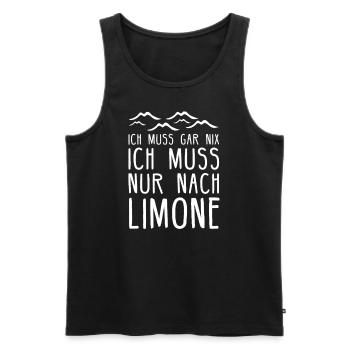 Limone am Gardasee I Motiv für Italien Urlaub - Männer Premium Bio Tank Top - Schwarz - Vorne - AI Model Male 178 light (178cm)