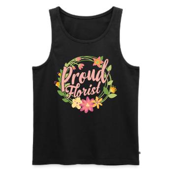 Stolzer Florist Beruf Blumenladen Blume Pflanze - Männer Premium Bio Tank Top - Schwarz - Vorne - AI Model Male 178 light (178cm)