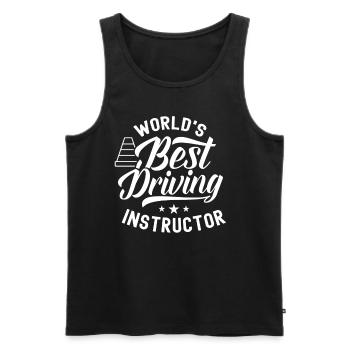 Der Beste Fahrlehrer Der Welt Beruf Fahrschule - Männer Premium Bio Tank Top - Schwarz - Vorne - AI Model Male 178 light (178cm)