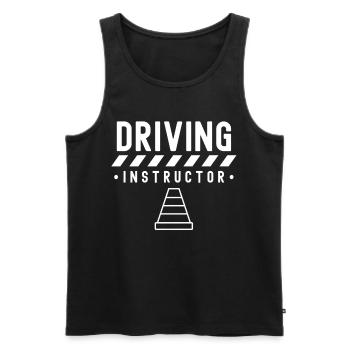 Driving instructor Driving lesson Driving school Driving student - Men's Premium Organic Tank Top - black - Front - Michal (187cm)