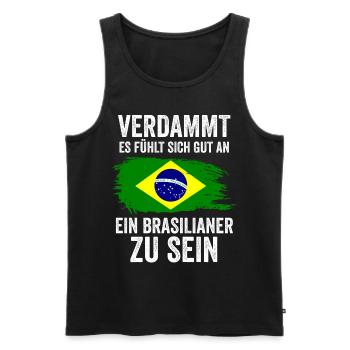 Brasilien Brasilianer Brasilianisches - Männer Premium Bio Tank Top - Schwarz - Vorne - Michal (187cm)
