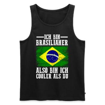 Brasilien Brasilianer Brasilianisches - Männer Premium Bio Tank Top - Schwarz - Vorne - Michal (187cm)