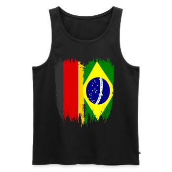 Allemagne Drapeau Brésil - Débardeur bio Premium Homme - noir - Devant - Michal (187cm)