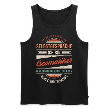 Geomatiker Arbeitskollege Kollege Geschenk Retro - Männer Premium Bio Tank Top - Schwarz - Vorne - Michal (187cm)