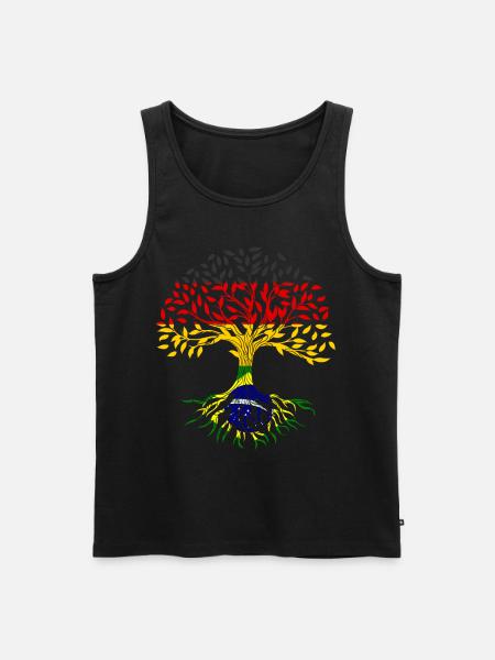 Roots Tree Germany Brazil - Men's Premium Organic Tank Top - black