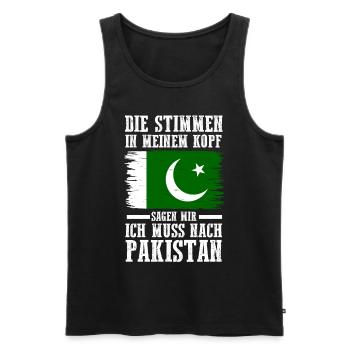Pakistan Pakistaner Pakistanisches - Männer Premium Bio Tank Top - Schwarz - Vorne - Michal (187cm)