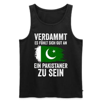Pakistan Pakistaner Pakistanisches - Männer Premium Bio Tank Top - Schwarz - Vorne - Michal (187cm)