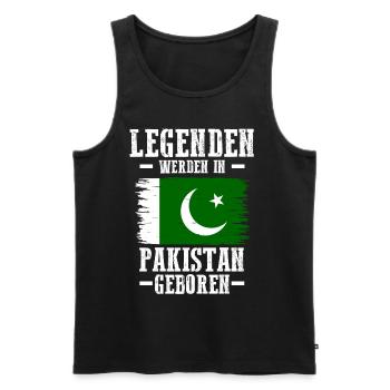 Pakistan Pakistaner Pakistanisches - Männer Premium Bio Tank Top - Schwarz - Vorne - Michal (187cm)