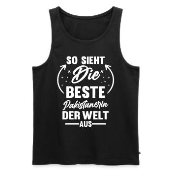 Pakistan Pakistanerin Pakistanisches - Männer Premium Bio Tank Top - Schwarz - Vorne - Michal (187cm)