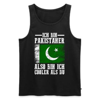Pakistan Pakistaner Pakistanisches - Männer Premium Bio Tank Top - Schwarz - Vorne - Michal (187cm)