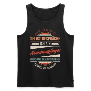 Krankenpfleger Arbeitskollege Kollege Geschenk - Männer Premium Bio Tank Top - Schwarz - Vorne - Michal (187cm)