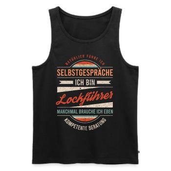 Lockführer Arbeitskollege Kollege Geschenk Retro - Männer Premium Bio Tank Top - Schwarz - Vorne - Michal (187cm)