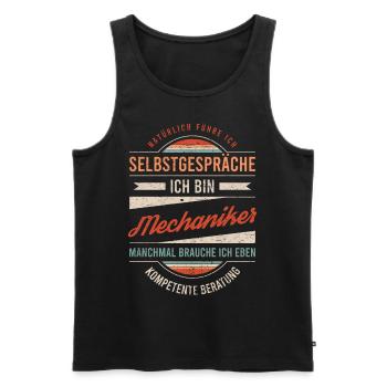 Mechaniker Arbeitskollege Kollege Geschenk Retro - Männer Premium Bio Tank Top - Schwarz - Vorne - Michal (187cm)