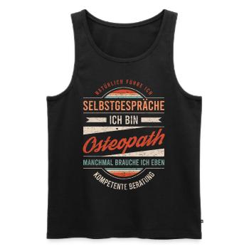 Osteopath Arbeitskollege Kollege Geschenk Retro - Männer Premium Bio Tank Top - Schwarz - Vorne - AI Model Male 178 light (178cm)