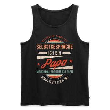 Papa Geburtstag Vatertag Lustiger Spruch - Männer Premium Bio Tank Top - Schwarz - Vorne - AI Model Male 178 light (178cm)