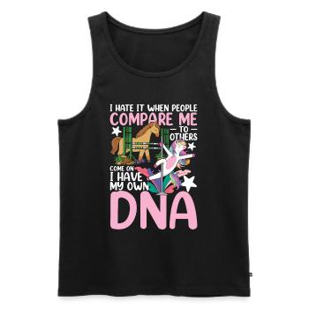 I Hate It When People Compare Me To Others - Männer Premium Bio Tank Top - Schwarz - Vorne - AI Model Male 178 light (178cm)