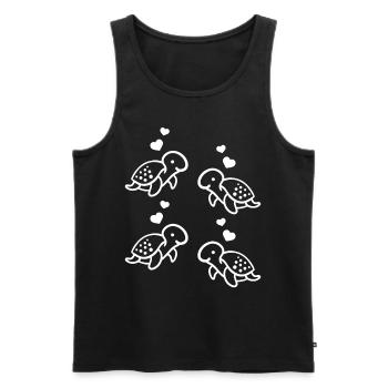 Turtles Hearts Sea Turtles Amateurs de - Débardeur bio Premium Homme - noir - Devant - Michal (187cm)