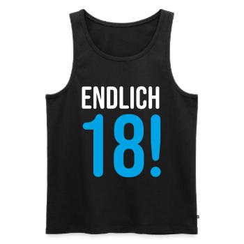 18. Geburtstag 18 Jahre - Männer Premium Bio Tank Top - Schwarz - Vorne - Michal (187cm)