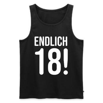 18. Geburtstag Geschenkideen - Männer Premium Bio Tank Top - Schwarz - Vorne - Michal (187cm)