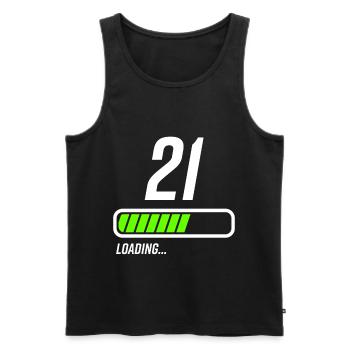 Faisceau de chargement du 21e anniversaire - Débardeur bio Premium Homme - noir - Devant - Michal (187cm)