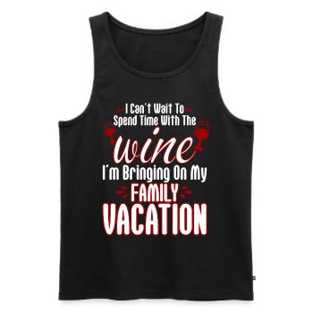 Wait To Spend Time With The Wine - Men's Premium Organic Tank Top - black - Front - Michal (187cm)