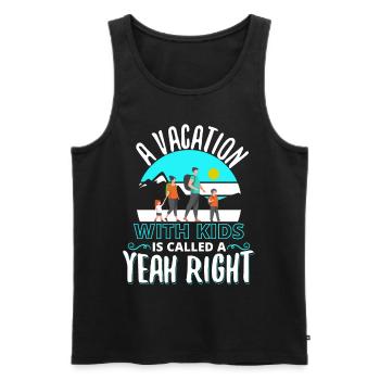 Vacation Family Vacation Family Trips - Men's Premium Organic Tank Top - black - Front - AI Model Male 178 light (178cm)