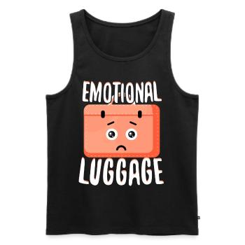 Luggage Baggage Emotions - Men's Premium Organic Tank Top - black - Front - AI Model Male 178 light (178cm)