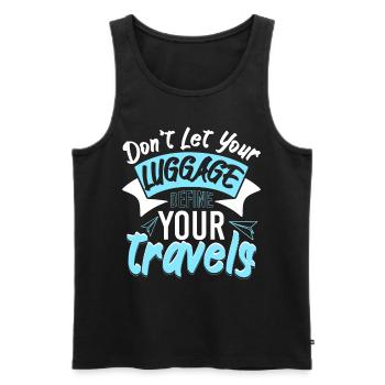 Let Your Luggage Define Your Travels - Men's Premium Organic Tank Top - black - Front - Michal (187cm)