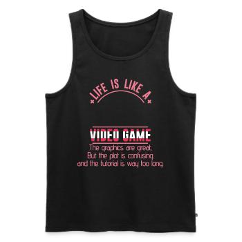 Is Like A Video Game Graphics Plot - Men's Premium Organic Tank Top - black - Front - Michal (187cm)