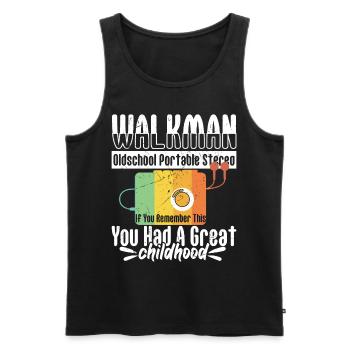 You Remember This Great Childhood - Men's Premium Organic Tank Top - black - Front - Michal (187cm)