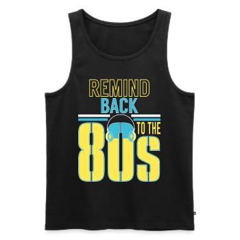 Back To The 80s Retro Walkman - Men's Premium Organic Tank Top - black - Front - Michal (187cm)