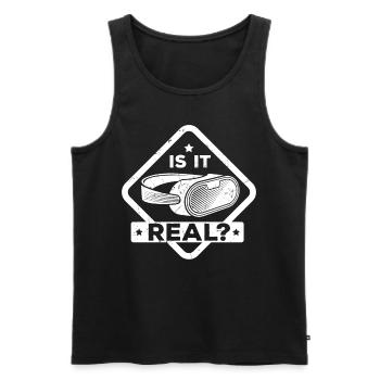 It Real VR Goggles Virtual Reality - Men's Premium Organic Tank Top - black - Front - AI Model Male 178 light (178cm)