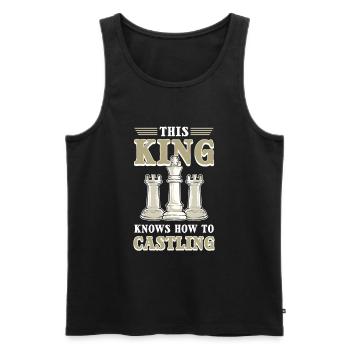 This King Knows How To Castling Chess Board Game - Männer Premium Bio Tank Top - Schwarz - Vorne - Michal (187cm)