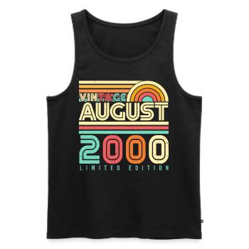 Geboren Im August 2000 - Männer Premium Bio Tank Top - Schwarz - Vorne - AI Model Male 178 light (178cm)