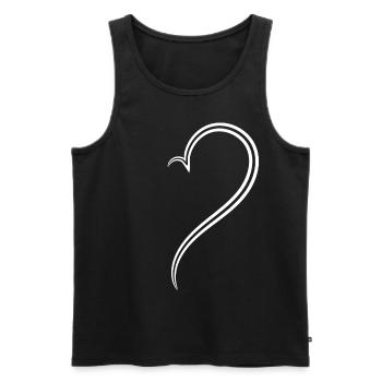 Simple Half Heart Way - Men's Premium Organic Tank Top - black - Front - AI Model Male 178 light (178cm)