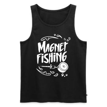 Aimant de pêche magnétique Pêcheur magnétique - Débardeur bio Premium Homme - noir - Devant - AI Model Male 178 light (178cm)