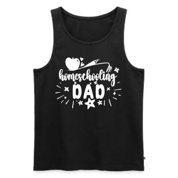 Homeschooling Papa Vater Homeschool Vatertag - Männer Premium Bio Tank Top - Schwarz - Vorne - Michal (187cm)
