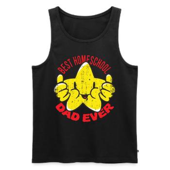 Bester Homeschooling Papa Aller Zeiten Vater - Männer Premium Bio Tank Top - Schwarz - Vorne - Michal (187cm)