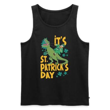 Aujourd’hui, c’est la Saint-Patrick irlandaise irlandaise - Débardeur bio Premium Homme - noir - Devant - Michal (187cm)