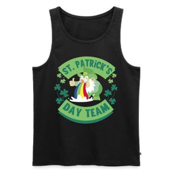 St Patrick's Day Team Irish Gaelic Ireland - Men's Premium Organic Tank Top - black - Front - Michal (187cm)