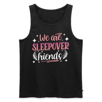 Wir Sind Übernachtungsfreunde Übernachten Party - Männer Premium Bio Tank Top - Schwarz - Vorne - AI Model Male 178 light (178cm)
